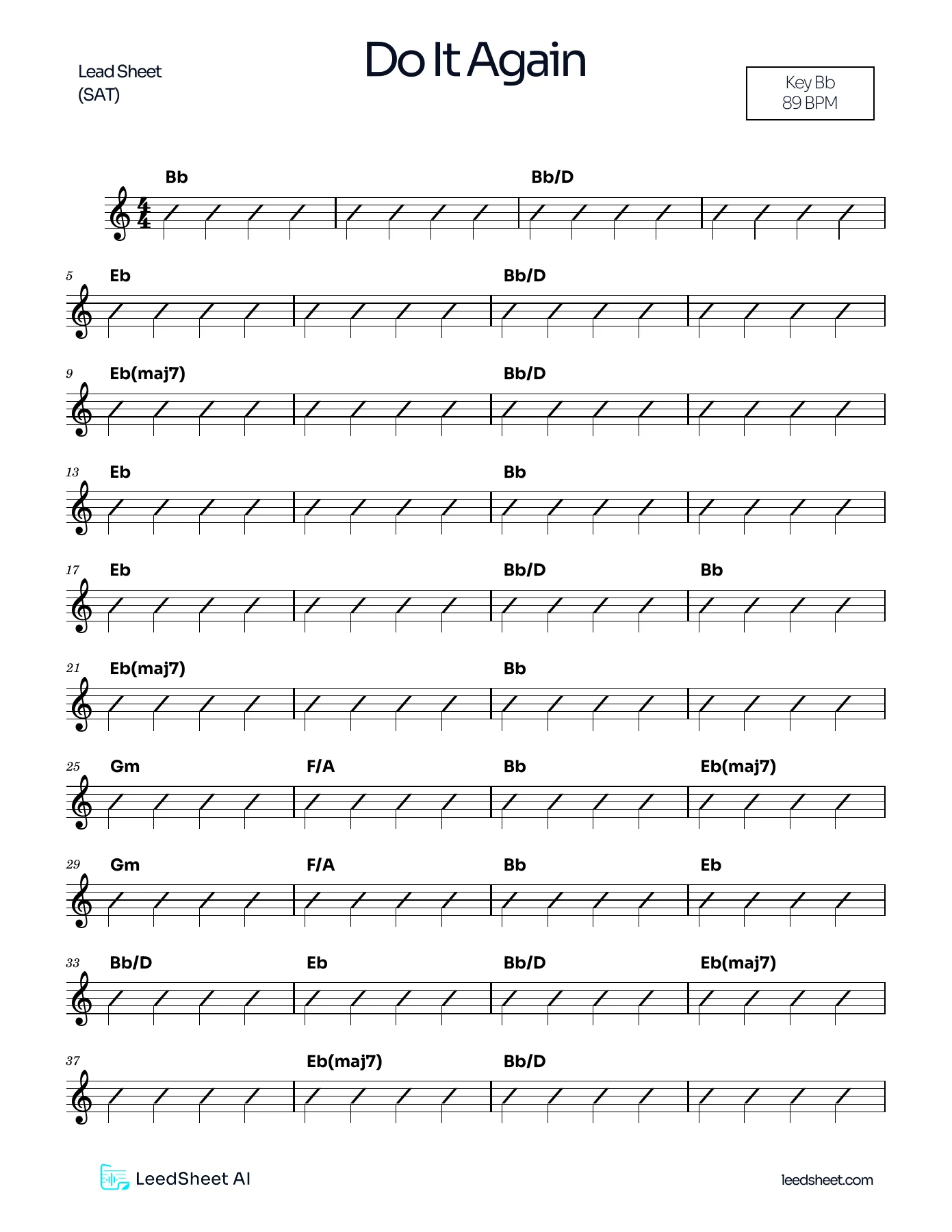 Chart completo de Do It Again